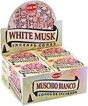 Hem White Musk - Case Of 12 Boxes, 10 Cones Each - Incense From India