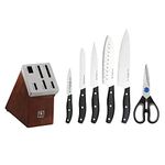 HENCKELS Definition 7 Piece Kitchen Knife Block Set - Professional Cutlery Set, Self Sharpening Knife Block for Chopping, Slicing, Dicing & Cutting