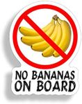 No Bananas On Board Sticker Funny Fish Fishing Decal Laptop Boat Car Window Bumper Graphics