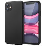 JETech Silicone Case for iPhone 11 (2019) 6.1-Inch, Silky-Soft Touch Full-Body Protective Case, Shockproof Cover with Microfiber Lining (Black)