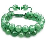 Jade Bracelet for Women/Men, Handmade Crystal Bracelets Jade Bracelet, Emerald Protection Bracelet, Genuine Premium Jade Crystal Jewelry Healing Bracelets Bring Luck and Prosperity (Emerald)