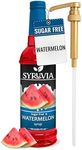 Syruvia Sugar Free Watermelon Syrup For Drinks, 25.4 Ounces Watermelon Flavoring Syrup With Pump