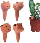 Plant Watering Spikes Self Watering Spikes Terracotta Watering Spike for Small and Medium Sized Plants, Self-Watering Stakes for Indoor Plants 4 Pack