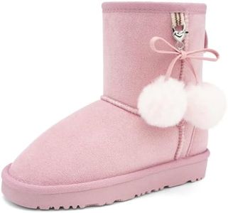 Stelle Kids Winter Boots Girls Boys Snow High Ankle Boots(Pink,1ML)