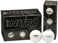 Nitro NMD12WBXC Maximum Distance Golf Ball, 12-Pack, White