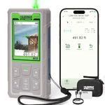 Laser Measuring Tool, Huepar Pro 495Ft Outdoor Laser Measure with Camera & Bluetooth Connected, Laser Distance Meter with P2P Technology, Free APP, IP68, Micro USB Cable, Hand Strap & Pouch - SW-150GQ