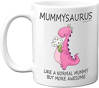 Mummy Birthday Gifts - Mummysaurus - Best Mummy Mugs, Happy Birthday Gift, Mum Present Xmas Cup Cups, Christmas Tea Coffee Mothers Day Mugs, 11oz Ceramic Dishwasher Microwave Safe Mugs - Made in UK