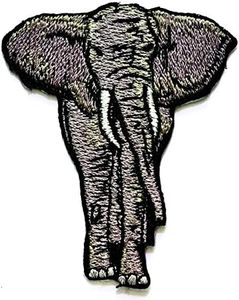 Nipitshop Patches Gray Elephant African Wild Zoo Animal Patch for Cartoon Kids Patch Ideal for adorning Your Jeans Hats Bags Jackets Shirts or Gift Set