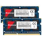 Kuesuny 8GB Kit (2X4GB) DDR3 1066MHz Sodimm Ram PC3-8500 PC3-8500S 1.5V CL7 204 Pin 2RX8 Dual Rank Non-ECC Unbuffered Memory Ram Ideal for Notebook Laptop Upgrade