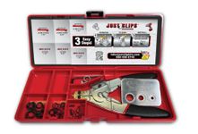 Just Clips Snap Ring Tool Kit with clips and o-rings, snap ring pliers and the All-New Patented ClipKey. The only Installation Tool that works with 1/4", 3/8" & 1/2" Snap Rings.