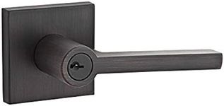 Baldwin ENSQUCSR112 Reserve Entry Locks Lockset x Square with Contemporary Square Rose, Aged Bronze Finish