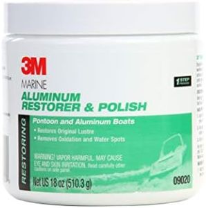 3M Marine Aluminum Restorer and Polish, 09020, 18 oz, for Marine Detailing, Remove Heavy Oxidation and Chalking, 1 Tube