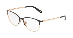 TIFFANY & CO. TF1127-6122 Eyeglass Frame Black/RUBEDO w/Clear Demo 54mm, Black & Rubedo, 54-16-140