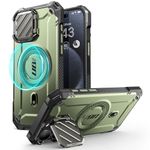 SUPCASE UB Mag XT Case for iPhone 15 Pro Max 6.7 inch (2023) with Camera Protection, [Compatible with MagSafe] Rugged Case with Built in Kickstand (Guldan)