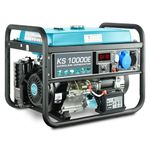 KS 10000E petrol outdoor generator with a maximum power of 8000W, manual/electric start, 1x16A, 1x32A (230V), low oil level indicator, overload and short circuit protection, 100% copper winding.…