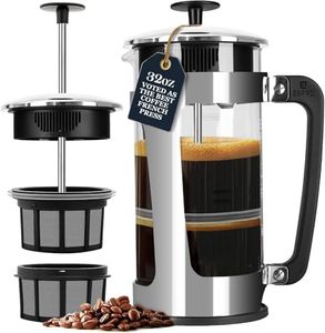 ESPRO P5 French Press - Double Micro-Filtered Coffee and Tea Maker, 32 Ounce, Polished Stainless Steel