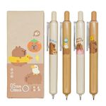 Maydahui 8PCS Cute Capybara Pocket Pens Retractable Novelty Animal Kawaii Pens Tremor Parkinson Pens Arthritis Hands Pen Short Fat Pens Balck Ink for School Office Supplies Party Favors