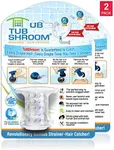 TubShroom Revolutionary Tub Drain Protector Hair Catcher/Strainer/Snare, Clear 2 Count