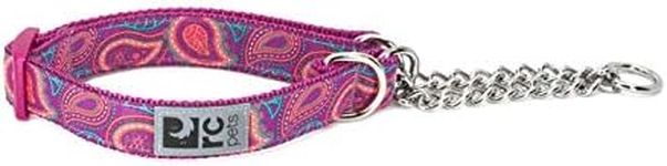 RC Pets 3/4" Martingale Training Dog Collar, Small, Bright Paisley