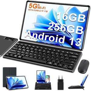 FACETEL Tablet Navidad 11 Pulgadas Android 13. Tablet con 16GB RAM+256GB ROM (TF 1TB) Octa-Core 2.0 GHz, 5G WiFi, 2K 2000×1200 FHD+, 8600mAh, 5MP+13MP, Bluetooth 5.0 - Gris