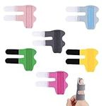 AIEX 6pcs Trigger Finger Splints, Finger Stabilizer Brace Finger Straightener Splint for Straightening Arthritis Swollen Strained Broken Fingers (6 Colors)