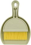 Shaloxar Small Broom and Dustpan Set,mini Compact Portable, for Home, Sofas, Kitchen countertops, Storage Shelves, Office desks, bathrooms, and pet Areas (Green)