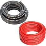 TOPSTRONGGEAR 4 Gauge 25ft Black and 25ft Red Power/Ground Wire True 4 AWG Power Wire-True Spec and Soft Touch Cable (Black&Red) (25FT Red & 25FT Black)