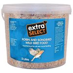 Extra Select Robin and Songbird Feed Mix Tub, 5 Litre