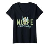 Womens Disney Peter Pan Tinker Bell Nope Not Today V-Neck T-Shirt