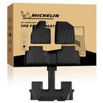 Michelin Premier Series Floor Mats for 2020-2025 Kia Telluride 7/8 Seats, All-Weather Floor Liner, Custom Fit, Durable TPE, Non-Slip