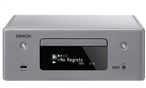 Denon CEOL-N10 Audio Receiver with CD Player, HiFi Amplifier for TV Sound, Bluetooth, 2X Optical Input, Google Assistant/Siri/Alexa Compatible, Music Streaming, HEOS Multiroom - Color