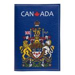 Canada Fashion Passport Cover Premium Bonded Leather Travel Holder (COA Blue)