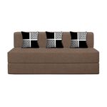 Home Decor Lounge Sofa | Sofa Bed, 5X6 Feet 3 Seater | Folding Sofa Bed, Sofa Cum Beds for Living Room, Flipper 3 Seater Sofa with Cushion - Brown