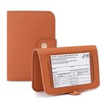 Passport Cover, Lychii Passport Holder Travel Wallet Organiser, Vaccine Card Holder (Brown)