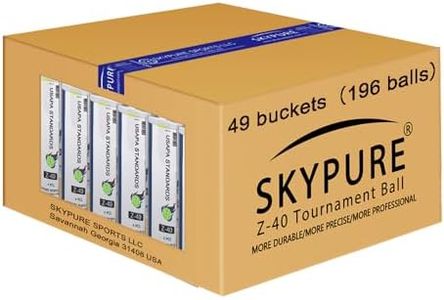 SKYPURE Z-40 Pickleball Balls-Tournament Ball 40-Holes Outdoors/Indoors One Piece Choose 4,12,192,196 Count USA Pickleball Standards (Tournament ball-196 Count, 196)