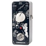 Sondery Compressor Pedal for Electric Guitar and Bass, Mini Compression Pedal True Bypass, Controls by Sustain Level and Attach, Art Design Series