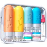 Aeomni 18 Pcs Travel Bottles for Toiletries, Silicone Travel Size Toiletries of Travel Containers Set, Refillable & Leakproof Travel Bottles Kit with TSA Approved Travel Size Bottles, Multicolor