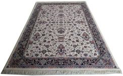 RUBI RUGS Density Export Quality Irani Design Classical Persian Silk Carpet for Your Hall & Living Room 3 X 5 Feet (90x150 cm) Color-Ivory H