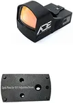 Ade Advanced Optics Crusader RD3-009 Red Dot Sight + Optic Mounting Plate for 1911 Novak Rear Sight Pistol