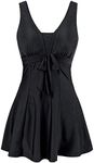 Wantdo Women's Bowknot Dress Cover Up Swimwear Beach Suit Beachwear, Black X-Large