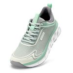 FitVille Women's Wide Toe Box Walking Shoes Breathable Sneakers Non-Slip Athletic Tennis Running Shoes for Swollen Feet Heel Pain Relief - FlowCore V6(Frosted Mint, 8.5 Wide)