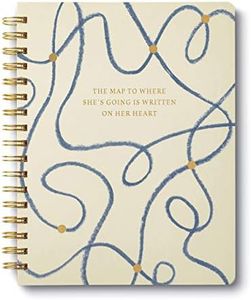 Compendium Spiral Notebook - The map to Where she’s Going is Written on her Heart. — A Designer Spiral Notebook with 192 Lined Pages, College Ruled, 7.5”W x 9.25”H