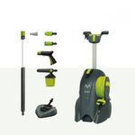 AVA Pressure Washer P57 XL with Metal Pump, Zero-Force Gun, 145 Bar, 500 L/H Flow, 2000 W, 12 m Hose, Foam Cannon, Patio Cleaner, Green, Extra-Large