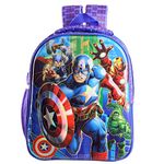 Wing School Bag with Kids Favorite Cartoon Charter (2-5 year old Kid) Blue