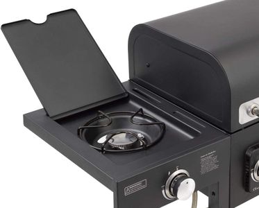CosmoGrill Hybrid 4-Burner BBQ – Dual Fuel Gas & Charcoal Grill with Smoker, Thermometer, Warming Rack