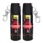 Self Defence Spray NOYZIE UK Legal Pepper Spray Alternative for Men & Women with UV Marking & Keychain - Criminal Identifier Spray for Personal Protection TWIN PACK 15ml