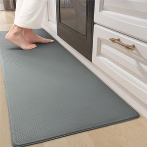 Color G Kitchen Rugs, Kitchen Runner Rug Kitchen Floor Mat, Cushioned Anti-Fatigue Kitchen Mat, Non Skid Waterproof Comfort Standing Kitchen Rugs and Mats, 17"x79", Grey