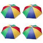Tkocisa 4 Pack Rainbow Umbrella Hat