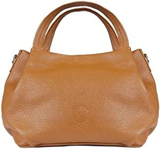 1990s Bolso bandolera mujer de piel con asa de mano bolso de mano mensajero elegante regalo original mujer (Marrón)