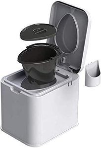 Mobility Kart Supremo Absolute Easy To Use Portable Commode/Toilet Seat | Commode For Outdoor/Indoor | For Patients, Elders | Sutaible For Travel, Camping | Easy To Carry; White